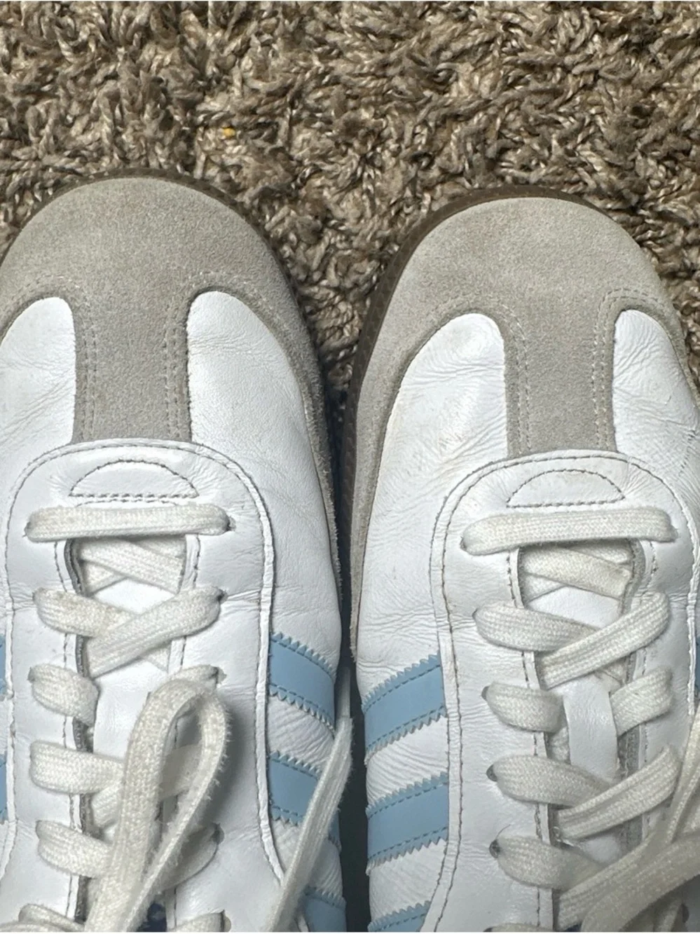 Adidas Samba OG White Light Blue Gum Leather Sneakers Men’s Size 13 Soccer Shoes